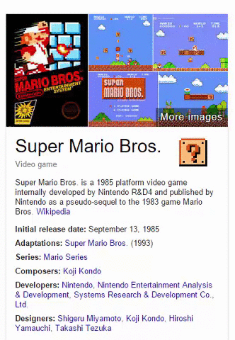 Super Mario Bros auf Google